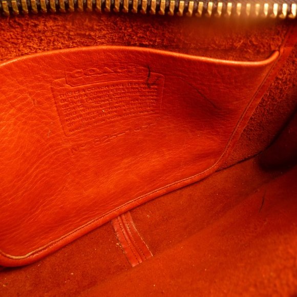 Vintage Coach NYC Basic Bag/Zippered Clutch №9455 in Rust - Picture 10 of 11